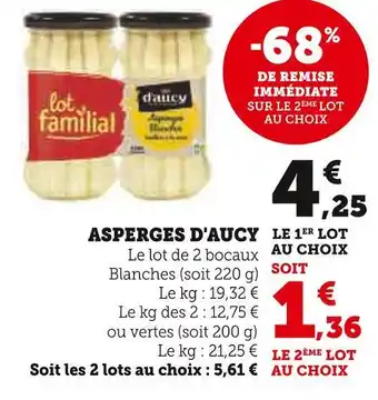 Super U D'aucy asperges offre