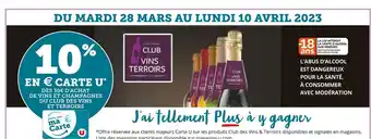 10% en ⏠carte u dĂšs 30⏠dâachat de vins et champagnes du club des vins et terroirs