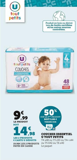 Super U U tout petits couches essentiel offre
