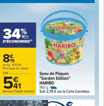 Carrefour Haribo seau de pâques garden edition offre