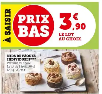 Nids de pâques individuels