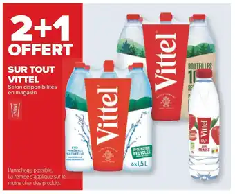 Carrefour Vittel 2+1 offert sur tout vittel offre