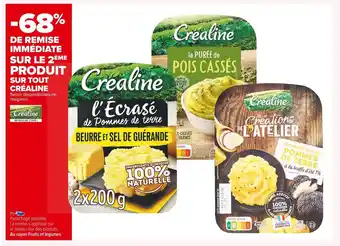 Carrefour Market Créaline -68% de remise immédiate sur le 2ème produit sur tout créaline offre