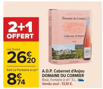 Carrefour Domaine du cormier a.o.p. cabernet d'anjou offre
