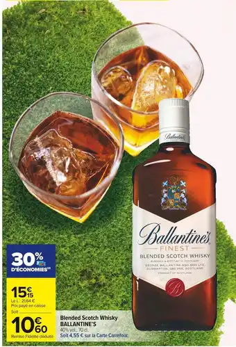 Carrefour Market Ballantine’s blended scotch whisky offre