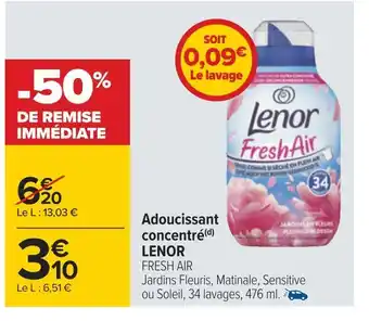 Carrefour Lenor adoucissant concentré offre