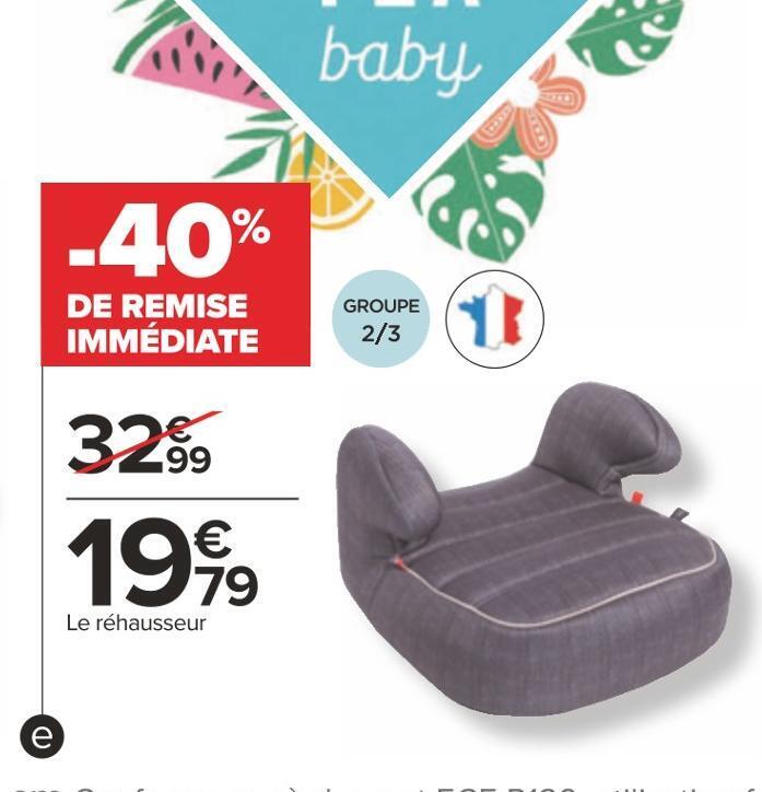 Rehausseur tex baby 2024 groupe 2 3