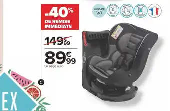 Carrefour Tex baby siège-auto pivotant groupe 0/1 offre