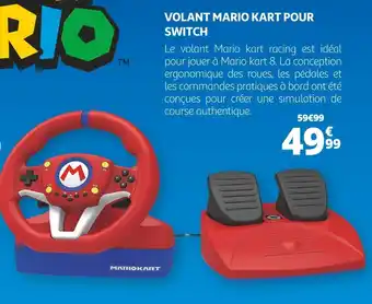 Auchan Mario volant mario kart pour switch offre