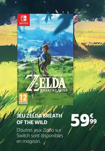 Auchan Zelda jeu zelda breath of the wild offre