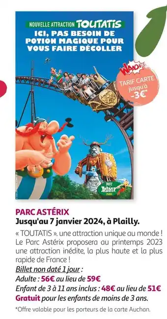 Auchan Parc astérix offre