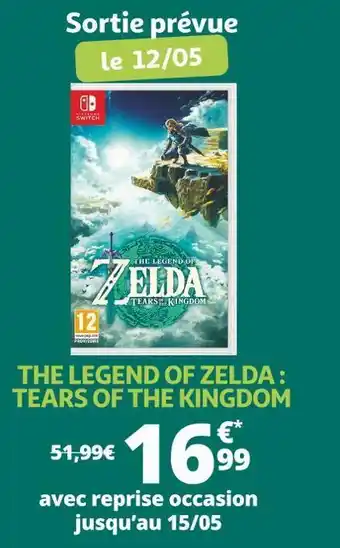 Auchan The legend of zelda the legend of zelda : tears of the kingdom offre