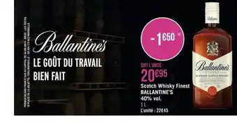 Ballantineâs scotch whisky finest