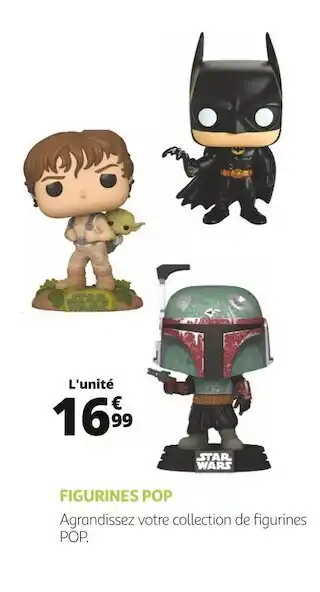 Auchan Starwars figurines pop offre
