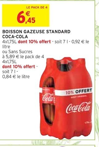 Intermarché Coca-cola boisson gazeuse standard offre