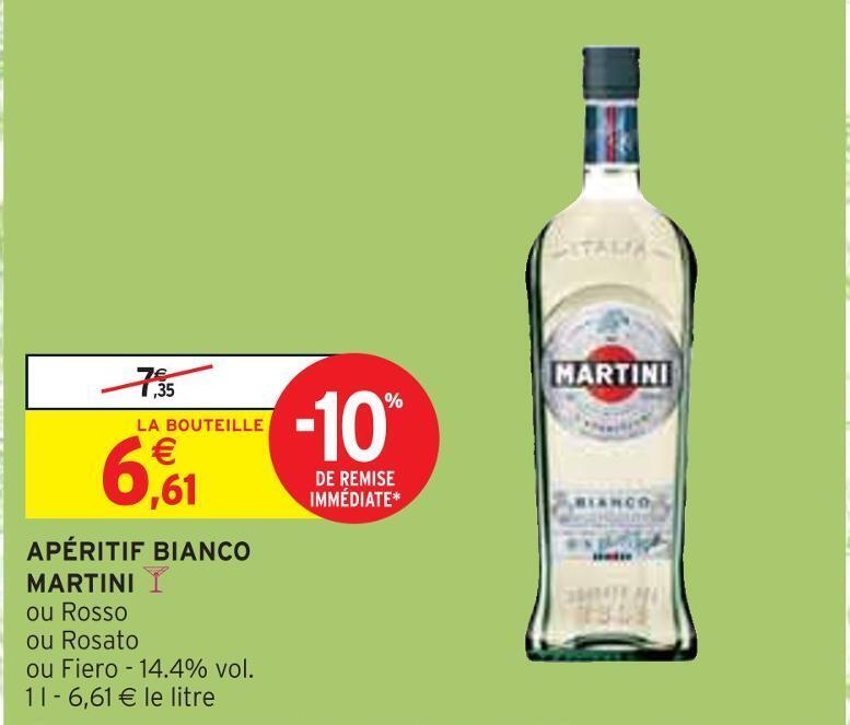 Promo Martini apéritif bianco chez Intermarché