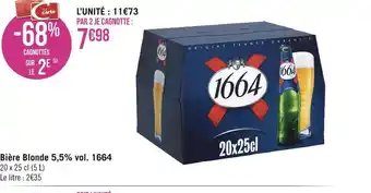 1664 bière blonde 5,5% vol.