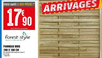 Brico Cash Forest-style panneau bois 180 x 180 cm offre