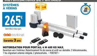 Brico Cash Scs motorisation pour portail 4 m 400 kg max. offre