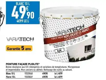 Brico Cash Variatech peinture façade pliolite® offre
