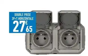 Legrand double prise 2p+t horizontale