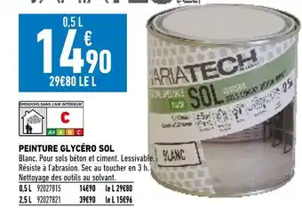Brico Cash Variatech peinture glycéro sol offre