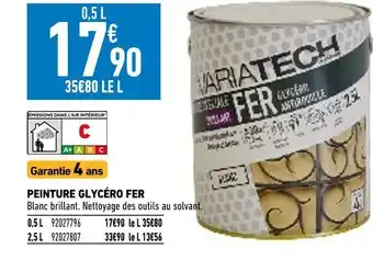 Brico Cash Variatech peinture glycéro fer offre