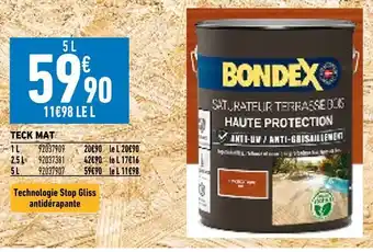 Brico Cash Bondex teck mat offre