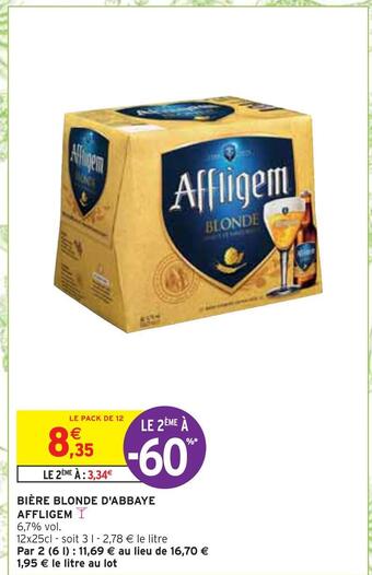 Intermarché Affligem bière blonde d'abbaye offre