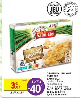 Intermarché Saint eloi gratin dauphinois surgelé offre