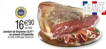 Jambon de bayonne i.g.p. au piment dâespelette