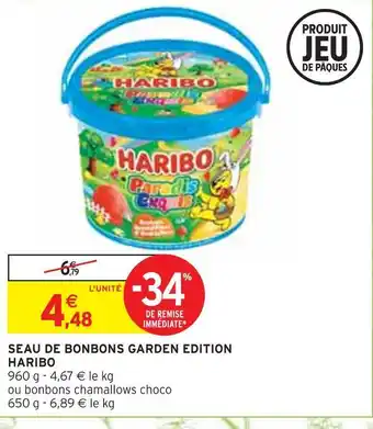 Intermarché Haribo seau de bonbons garden edition offre