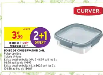 Intermarché Curver boite de conservation 0,6l offre