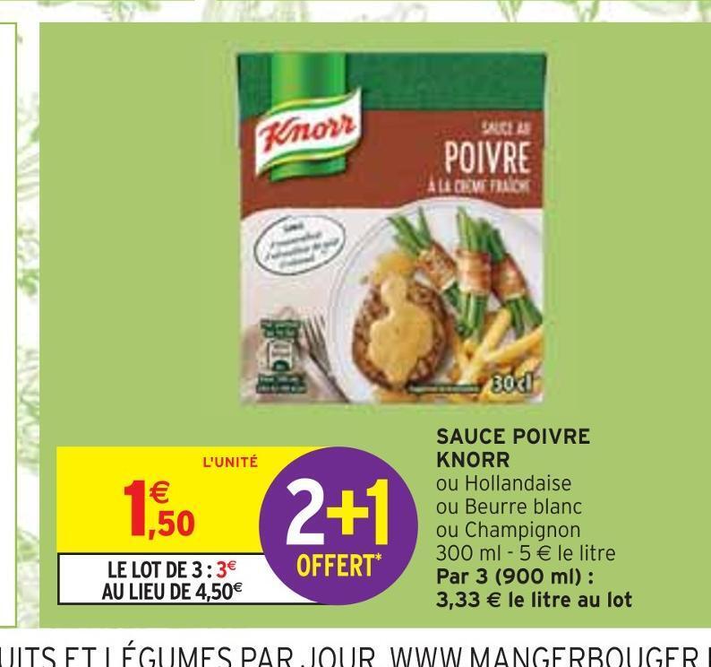 Promo Knorr sauce poivre chez Intermarché