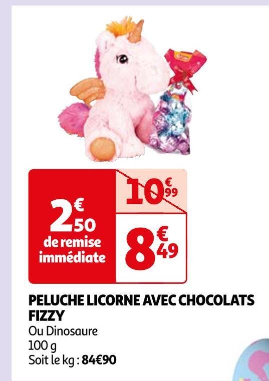 auchan peluche licorne