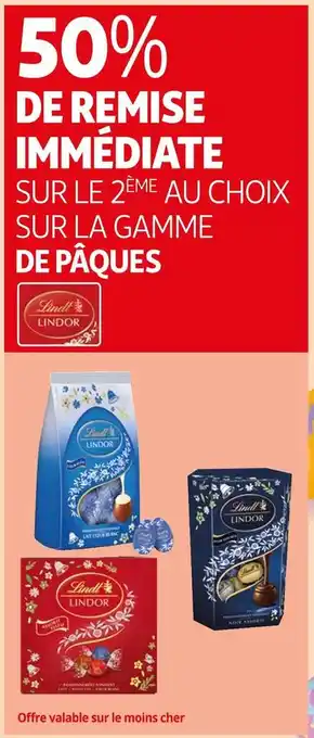 Auchan Supermarché 50% de remise immédiate sur le 2ème au choix sur la gamme de pâques offre