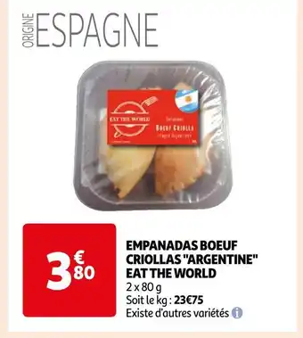 Auchan Eat the world empanadas boeuf criollas argentine offre