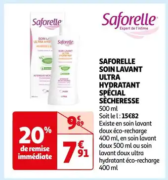 Auchan Saforelle saforelle soin lavant ultra hydratant spécial sècheresse offre
