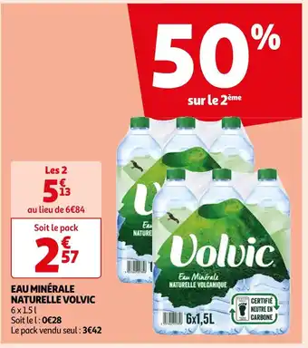 Auchan Volvic eau minérale naturelle offre
