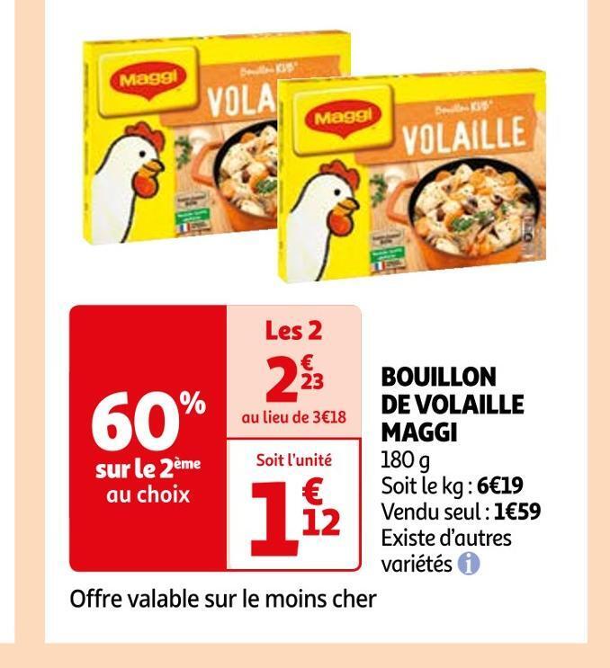 Promo Maggi bouillon de volaille chez Auchan