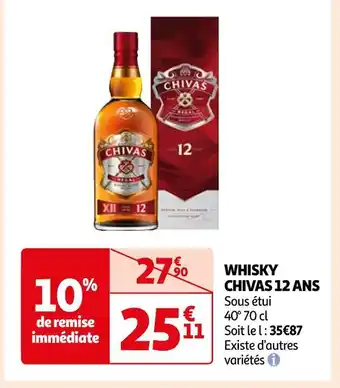 Auchan Chivas whisky chivas 12 ans offre