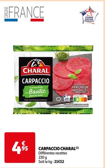 Auchan Charal carpaccio charal offre