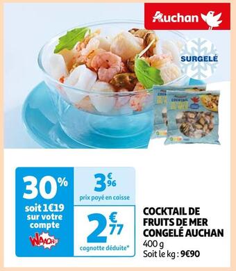 Auchan Auchan cocktail de fruits de mer congelé offre