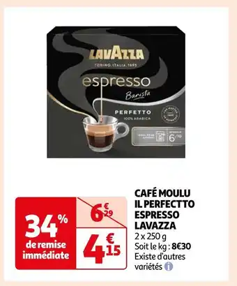 Auchan Supermarché Lavazza café moulu il perfectto espresso offre