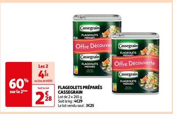 Auchan Cassegrain flageolets préparés offre