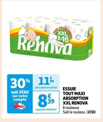 Auchan Renova essuie tout maxi absorption xxl offre