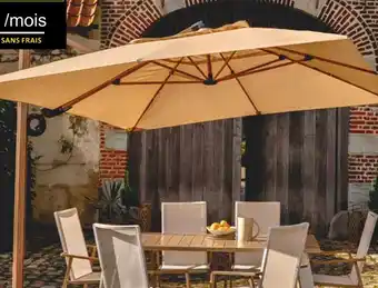 Auchan Gardenstar parasol déporté rectangulaire 3 x 4 m offre