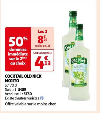 Auchan Mojito cocktail old nick offre