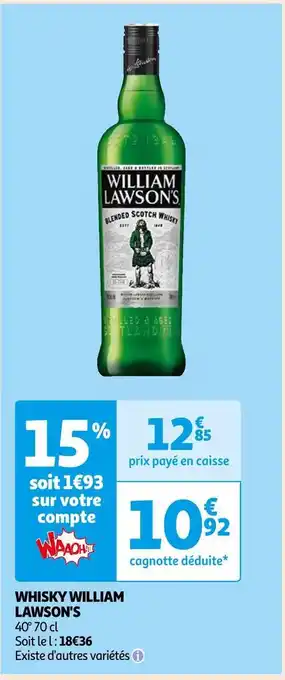 Auchan William lawson's whisky offre