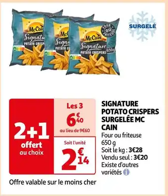 Auchan Mc cain signature potato crispers surgelée offre